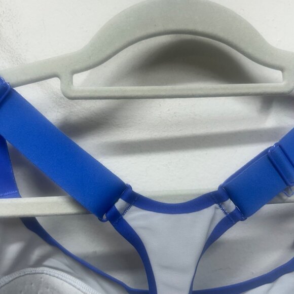 Brooks Womens Striped Racerback Sports Bra With Adjustable Straps & Hook Closure - Picture 5 of 8